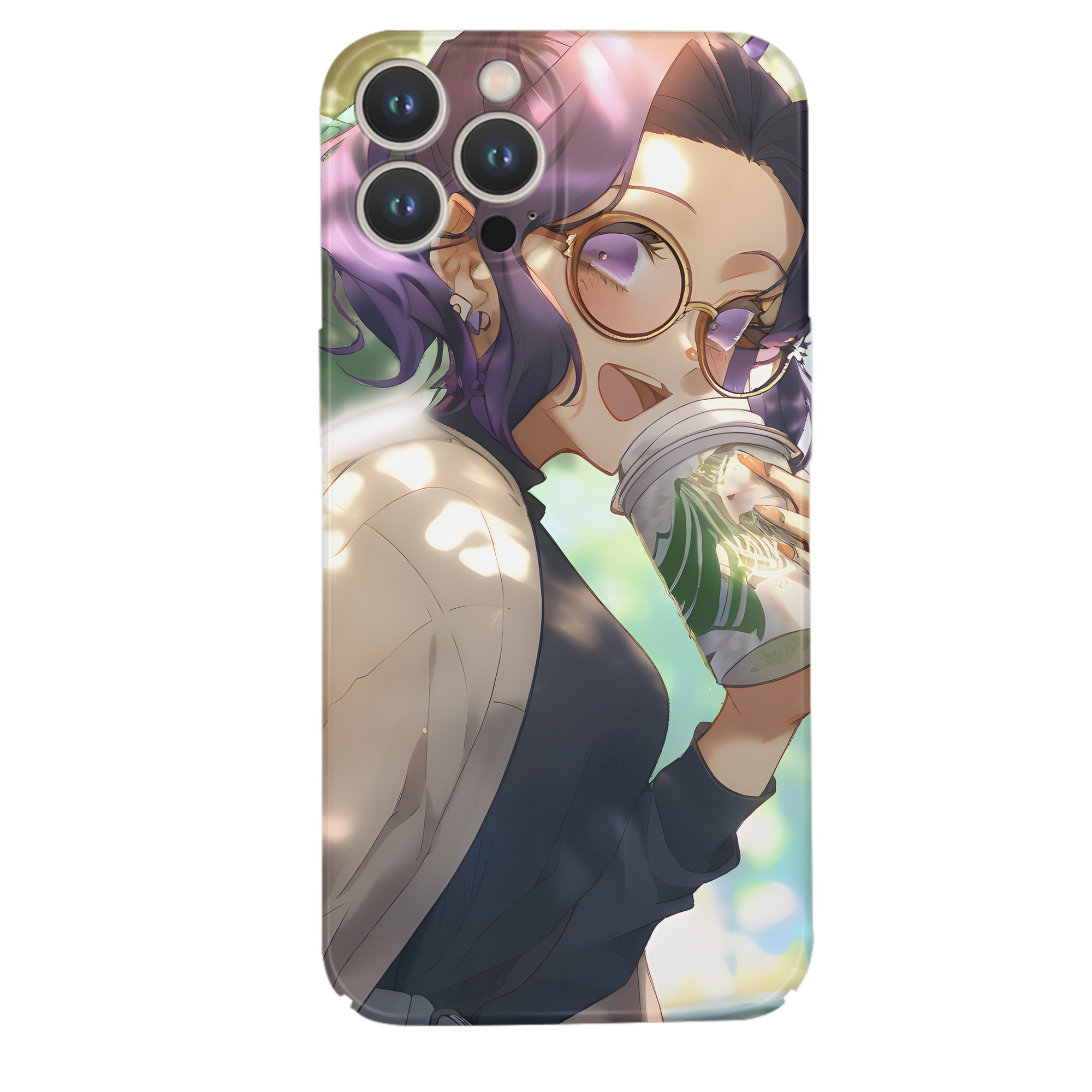 （画像用） 鬼滅の刃（きめつのやいば）蟲柱-胡蝶 しのぶ／こちょう しのぶ Kochou Shinobu 【iPhone 14シリーズ対応】ハードケース